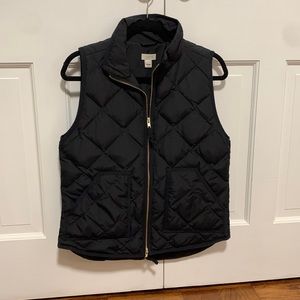 J-Crew quilted vest in black